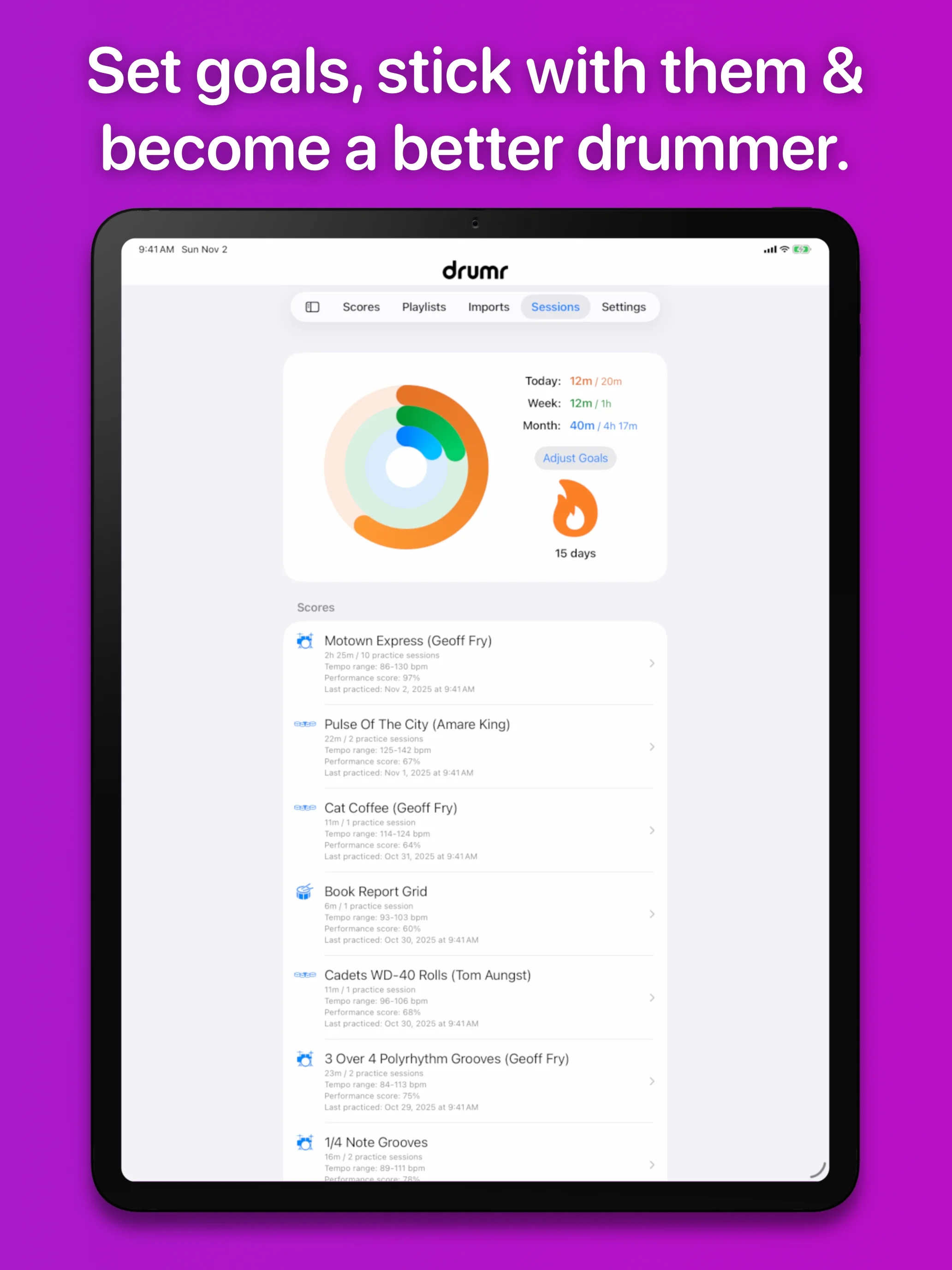 Drumr on iPad - Performance analysis